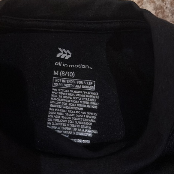 Base layer kids black size 8 All in Motion - Picture 3 of 5